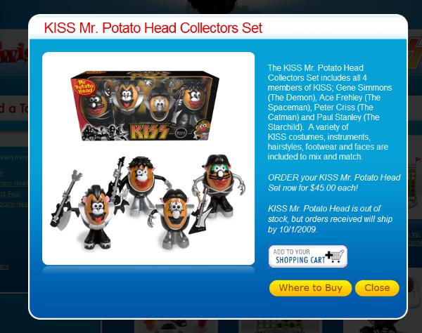 KISS Mr. Potato Head Collectors Set